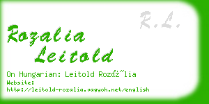 rozalia leitold business card